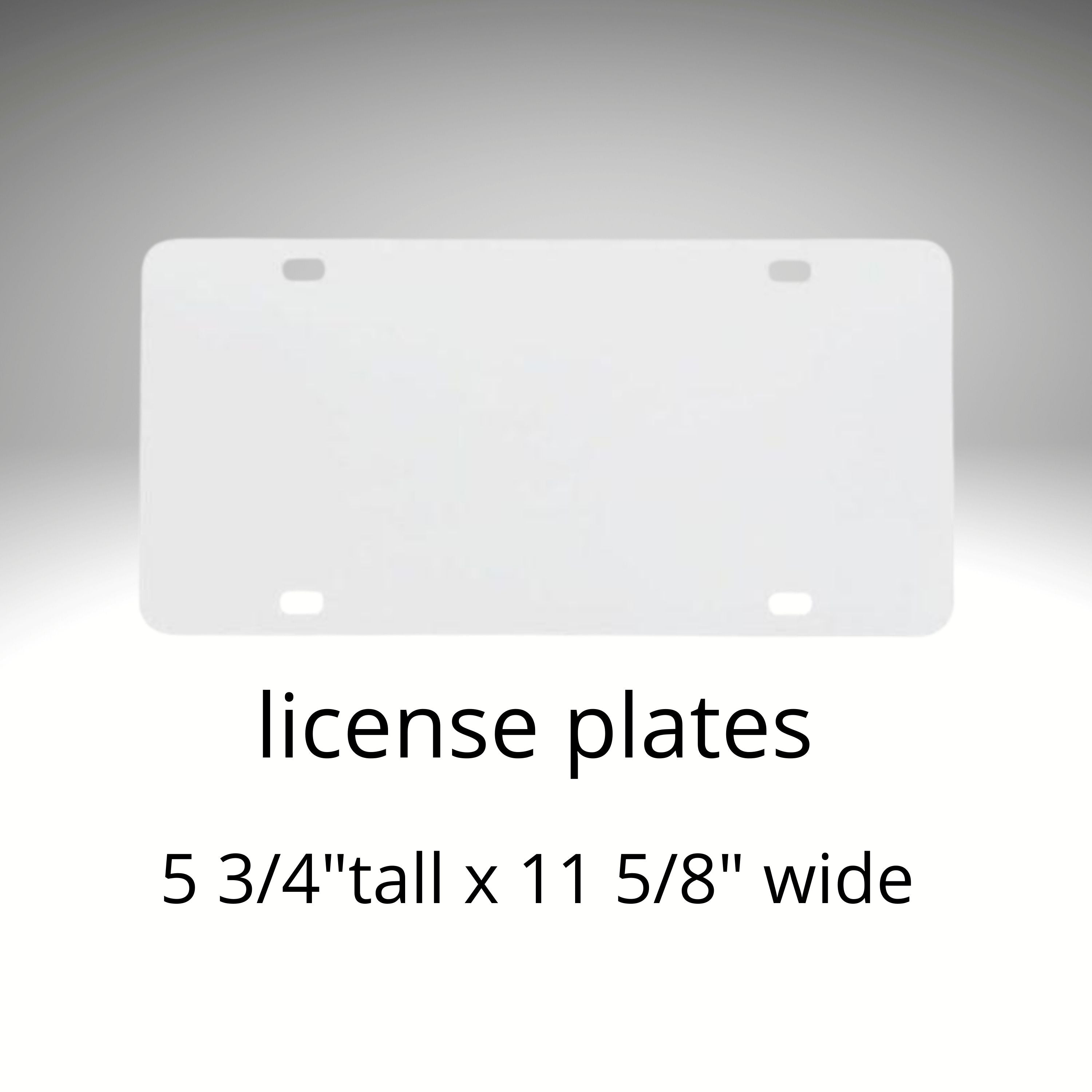 License Plates Sublimation Blanks – Granny's Sublimation Blanks RTS