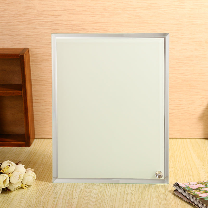 Mirror Glass Sublimation Photo Blank with Mirror Trim BL-01,  9"x7"