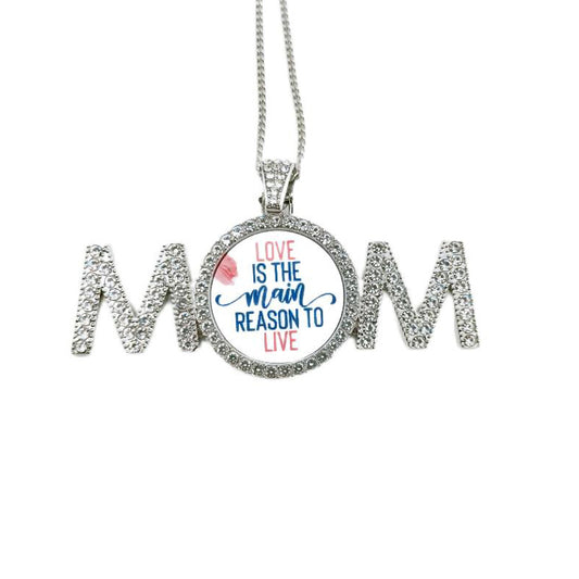 Necklace , Sublimation MOM Diamond Frame