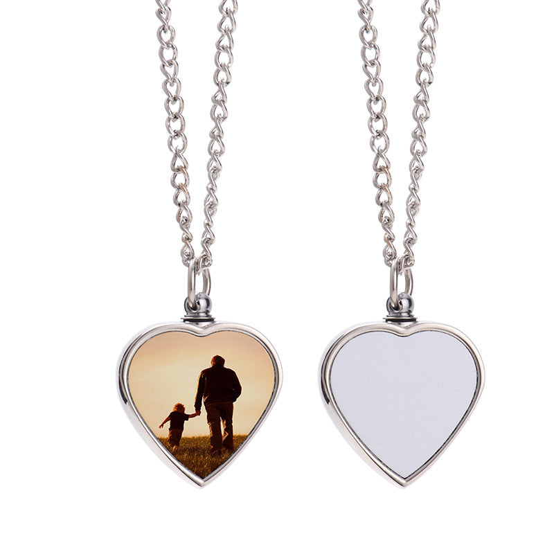 Necklace & Keychain Urn Sublimation Pendant & Necklace or Keychain