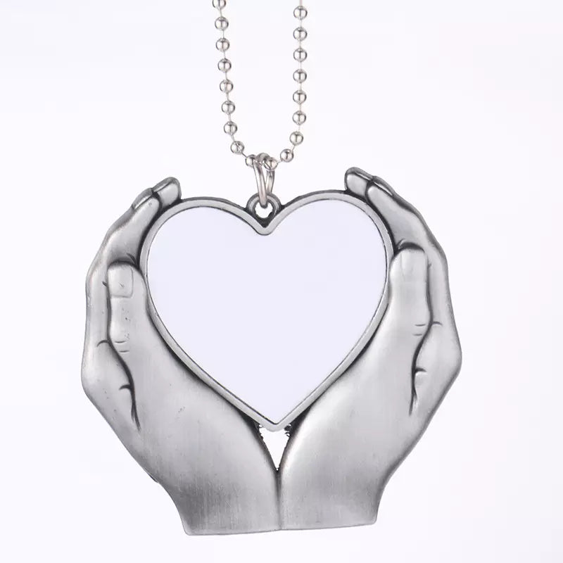 Car Ornament Sublimation (2 Hands Holding Heart)