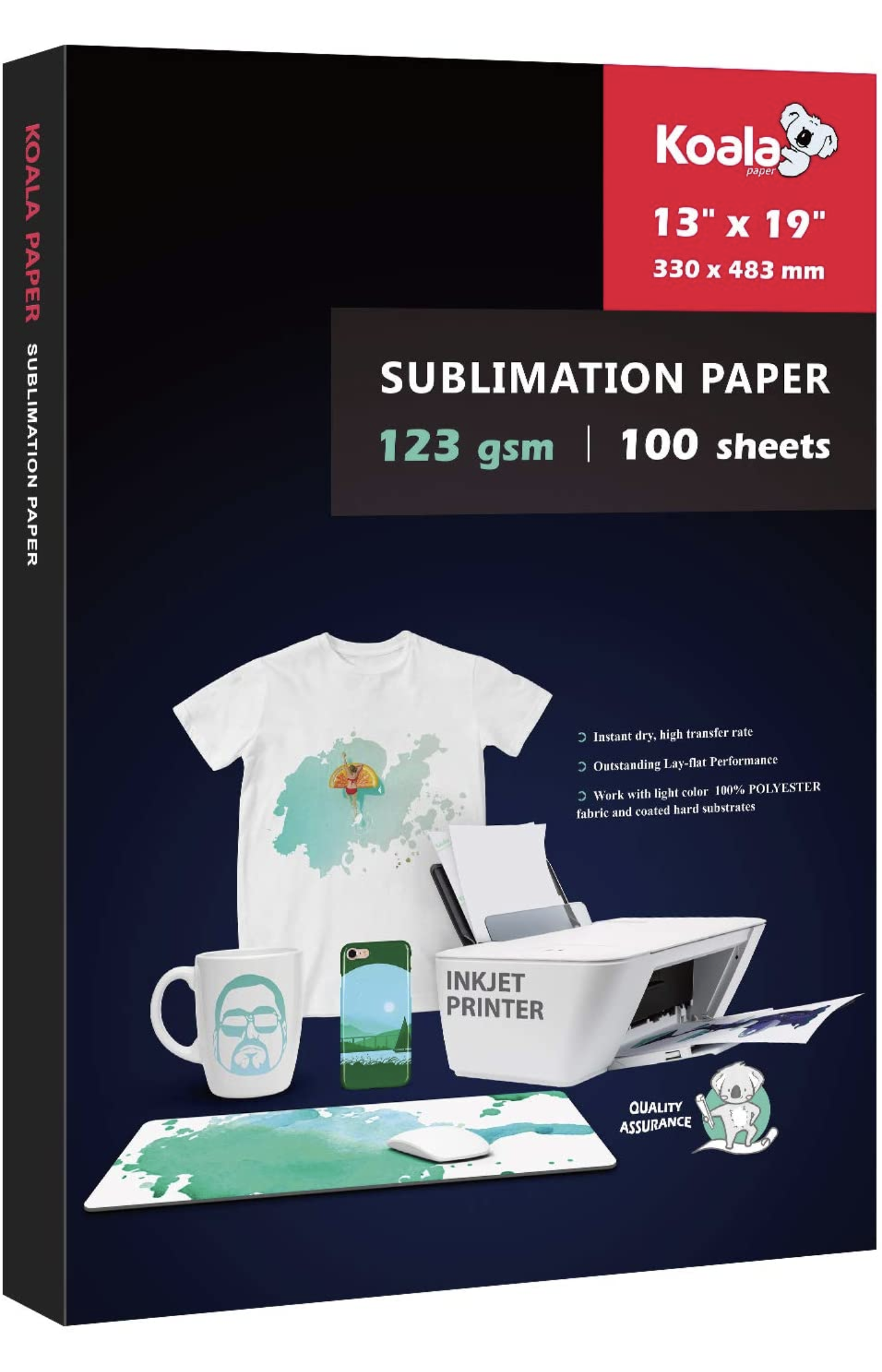 Paper Koala Brand Premium Sublimation paper 123 GSM THICK (3 sizes a –  Granny's Sublimation Blanks RTS
