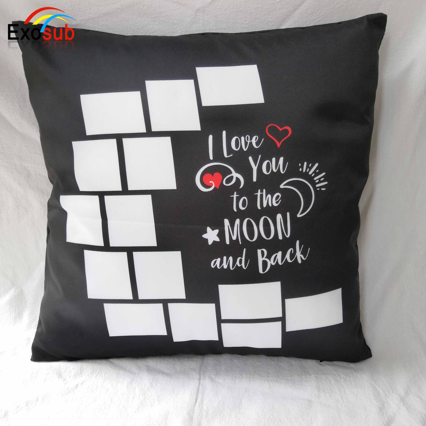 Pillow  "Love You To The Moon and Back" Theme  Sublimation Photo Panels