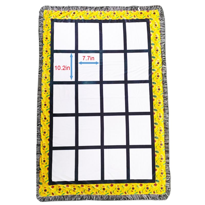Blanket Sublimation 20 Panel (Sunflower Borders)(clearance)