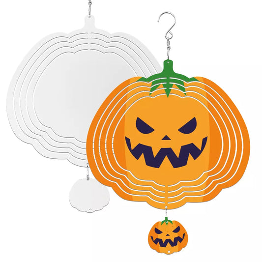 Wind Spinner, Sublimation Halloween Theme. Pumpkin and Skull (clearance)